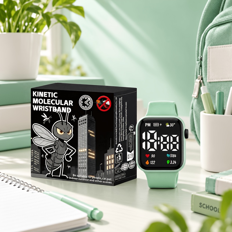 Large Screen Square LED Digital Watch for Students